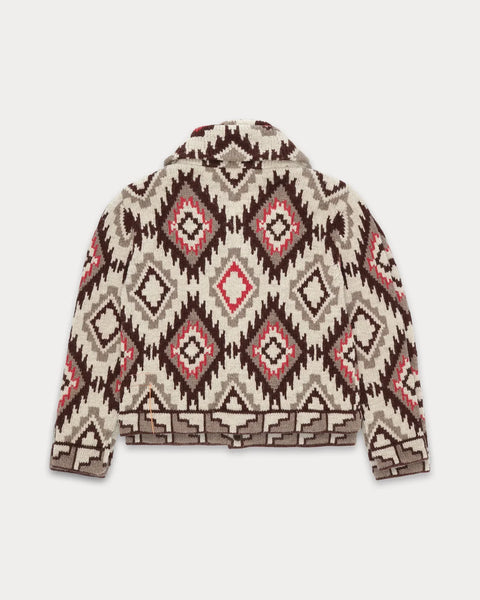 Walter Cardigan In Lana Motivo Navajo