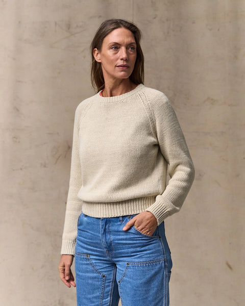 WOMEN'S COTTON CREWNECK SWEATER