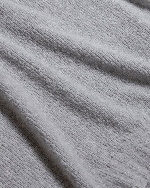 HOODIE RAGLAN SEAMLESS PUFFED CASHMERE LTGREY