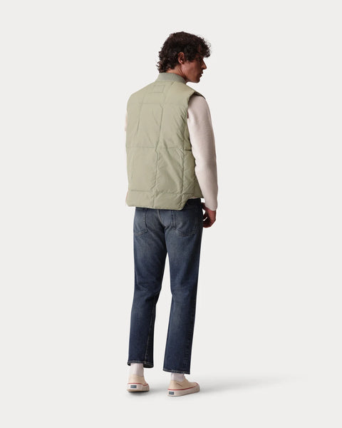 Rocket Gilet Sage Green Smanicato in Nylon