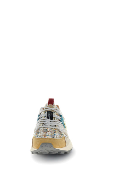 YAMANO 3 WOMAN SUEDE/WOOLEN KNITTING CAMEL-BEIGE-PANNA