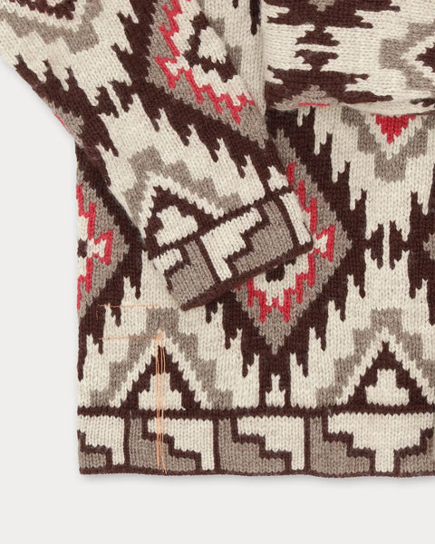 Walter Cardigan In Lana Motivo Navajo
