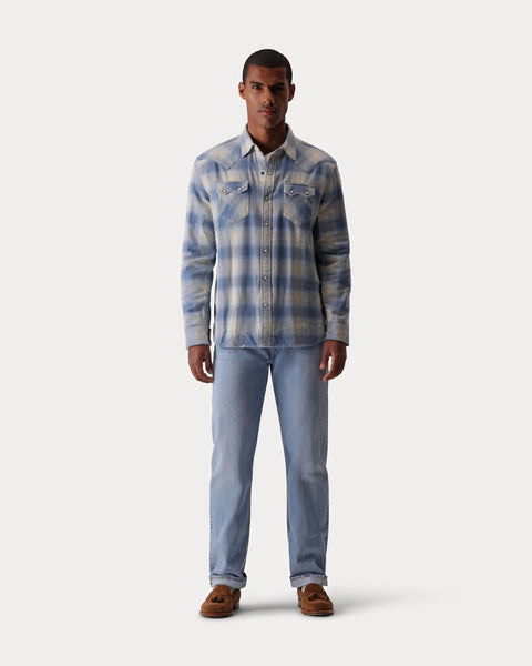 Josh Camicia texana in Cotone a Quadri