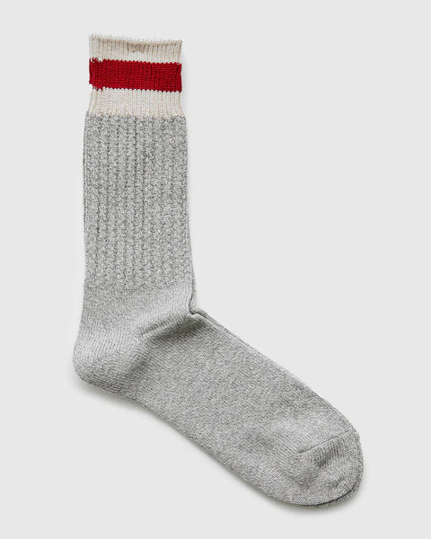 TUCK CUFF STRIPE CREW  LIGHT  GREY MELANGE