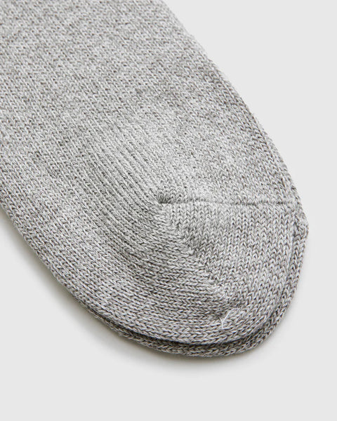 TUCK CUFF STRIPE CREW  LIGHT  GREY MELANGE