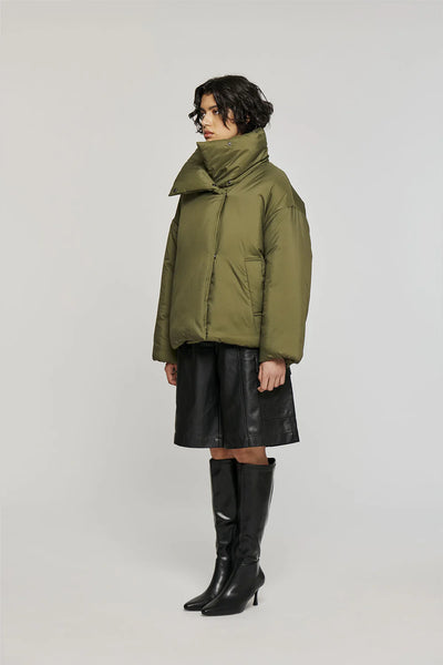 GIACCA IN NYLON VERDE MILITARE