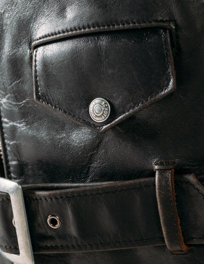 HAND VINTAGED COWHIDE PERFECTO JACKET