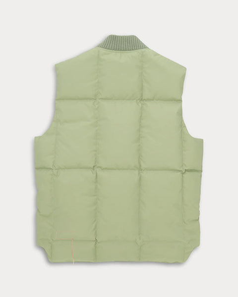 Rocket Gilet Sage Green Smanicato in Nylon