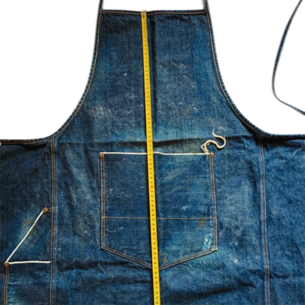 VINTAGE BLUE DENIM APRON – RUSTIC KITCHEN STYLE