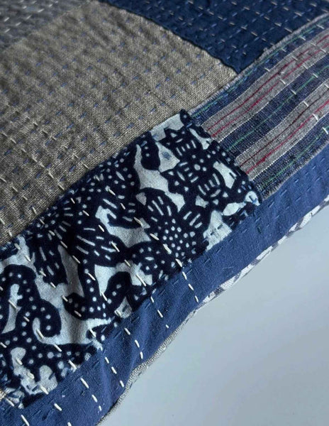 Sashiko/boro cushion cover