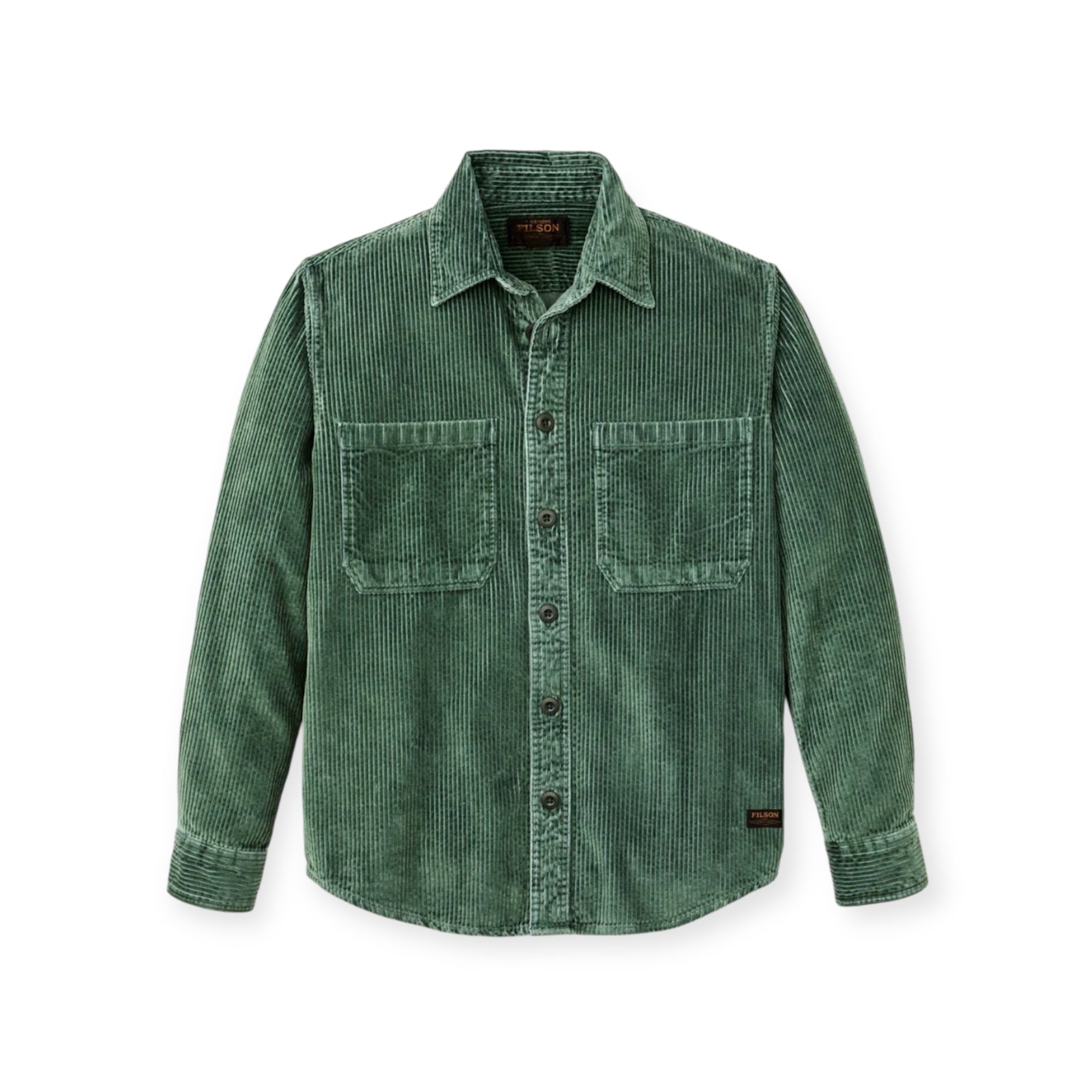 CAMICIA IN VELLUTO 6-WALE SEABED GREEN