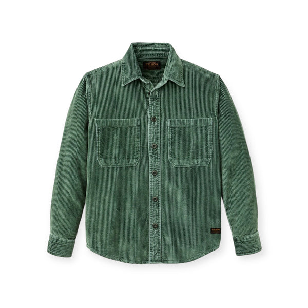 CAMICIA IN VELLUTO 6-WALE SEABED GREEN