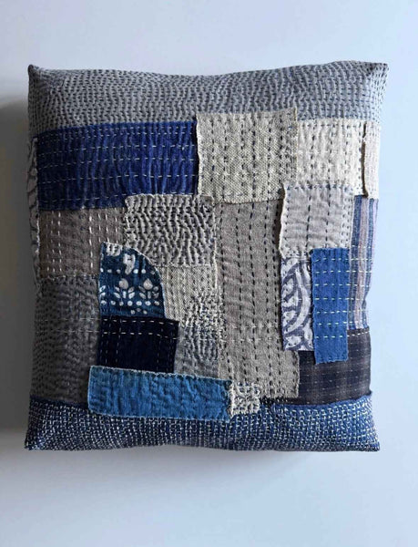Sashiko/boro cushion cover