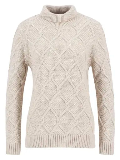 MAGLIONE DOLCEVITA BURNE CON MOTIVO A ROMBI OATMEAL