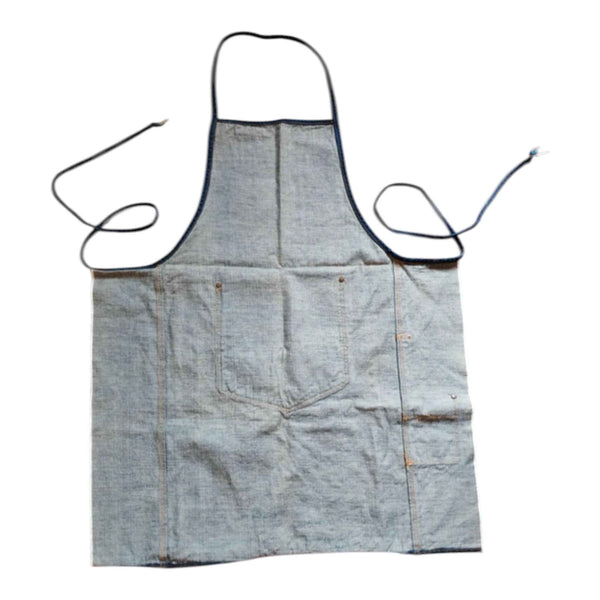 VINTAGE BLUE DENIM APRON – RUSTIC KITCHEN STYLE