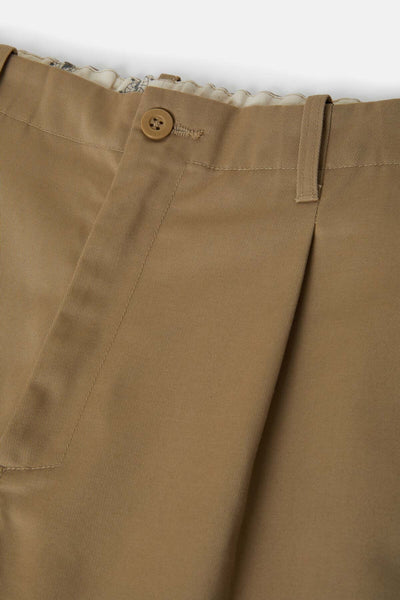 TWILL TUCK TAPERD BEIGE