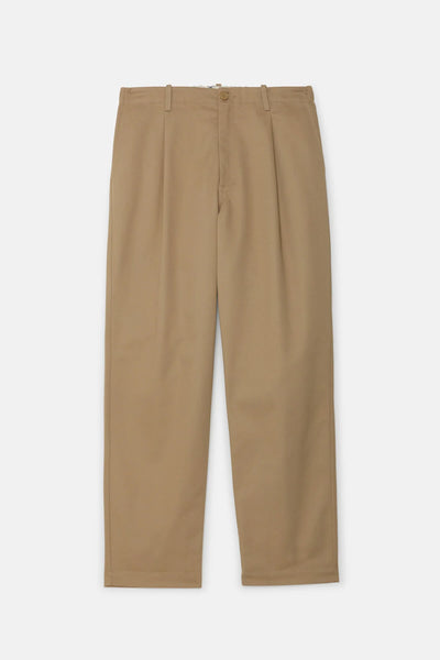 TWILL TUCK TAPERD BEIGE
