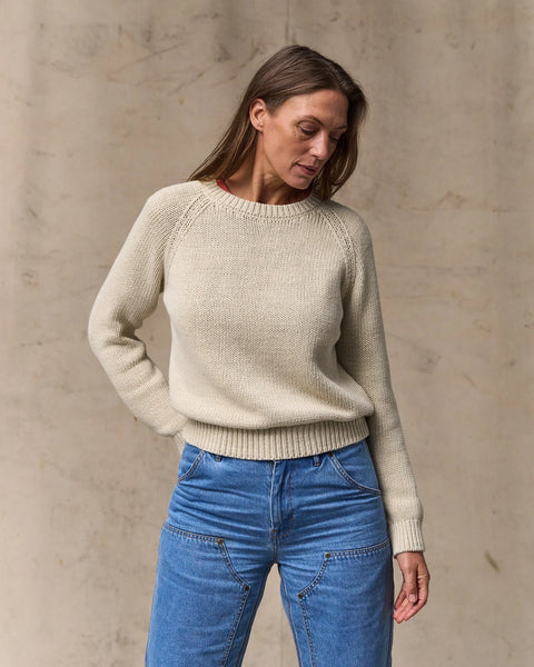WOMEN'S COTTON CREWNECK SWEATER