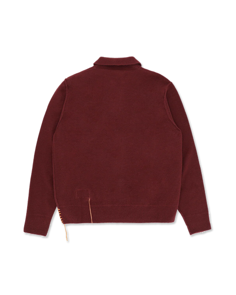 YALE MAGLIA IN LANA CON COLLETTO E ZIP