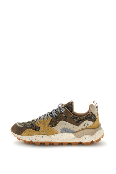 YAMANO 3 UNI SUEDE/WOOLEN KNITTING BROWN-COGNAC-BEIGE