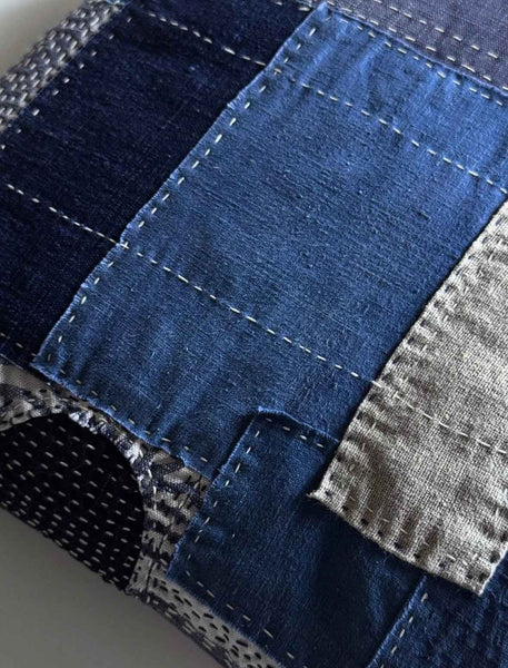 Sashiko/boro cushion cover