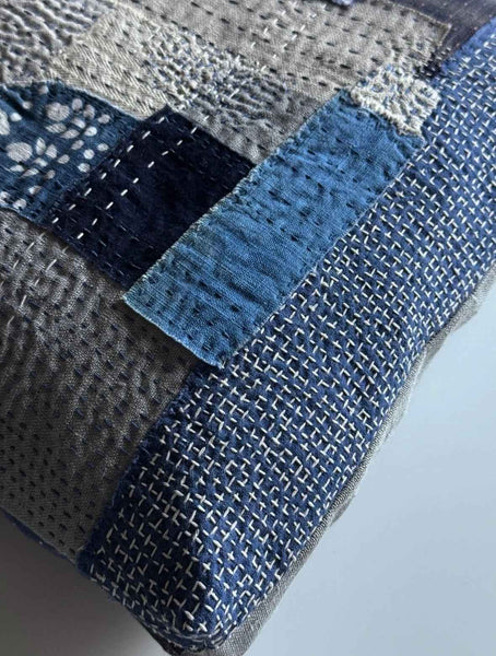 Sashiko/boro cushion cover