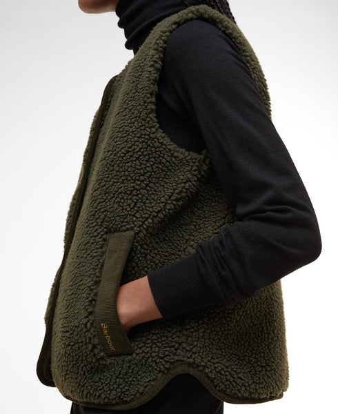 GILET IN PILE LUCIANA OLIVE
