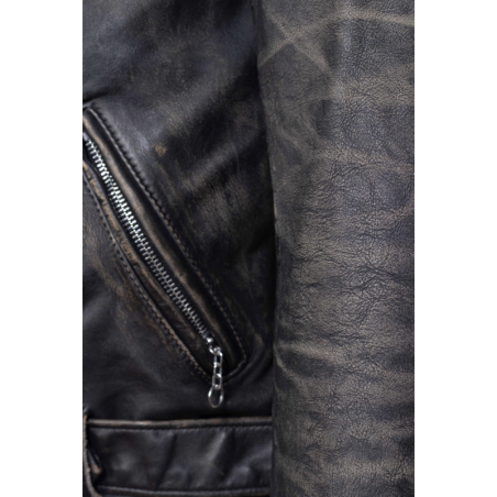 Men's Vintaged Fitted Motorcycle Jacket