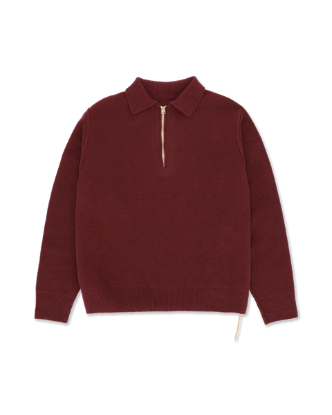 YALE MAGLIA IN LANA CON COLLETTO E ZIP