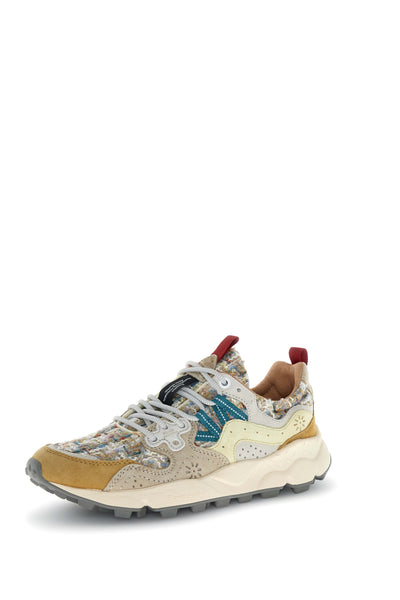 YAMANO 3 WOMAN SUEDE/WOOLEN KNITTING CAMEL-BEIGE-PANNA