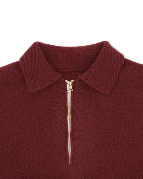 YALE MAGLIA IN LANA CON COLLETTO E ZIP