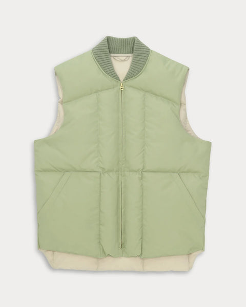 Rocket Gilet Sage Green Smanicato in Nylon