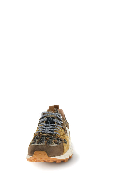 YAMANO 3 UNI SUEDE/WOOLEN KNITTING BROWN-COGNAC-BEIGE