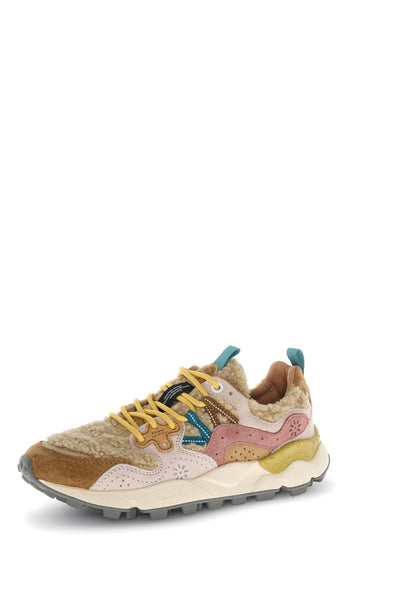 YAMANO 3 WOMAN SUEDE/TEDDY LIGHT BROWN-ROSE-BEIGE