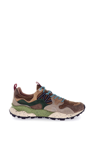 YAMANO 3 MAN WOOLEN KNITTING HERRIGBONE DARK GREY-MUD-LIGHT BROWN