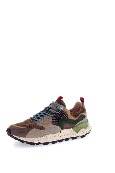 YAMANO 3 MAN WOOLEN KNITTING HERRIGBONE DARK GREY-MUD-LIGHT BROWN