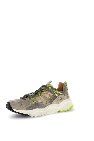 YAMABUSHI UNI SUEDE/NYLON TAUPE-LIME