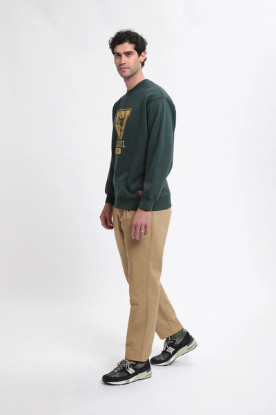 TWILL TUCK TAPERD BEIGE