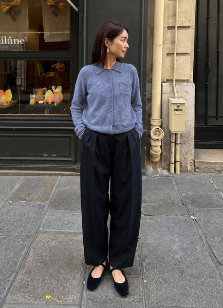Gilet/polo in alpaca leggero