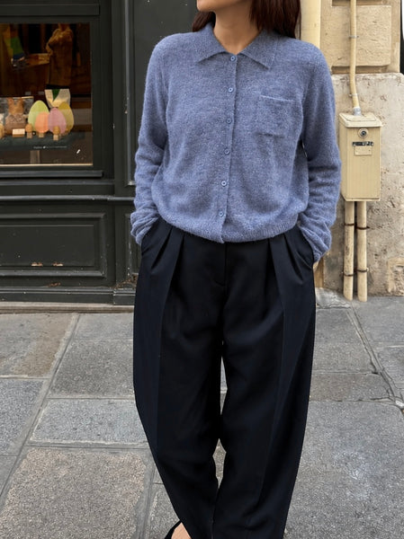 Gilet/polo in alpaca leggero