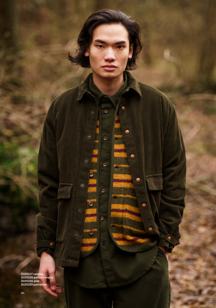 GIACCA TASCHE GRANDI ORTLES STAMPA PLACCATA