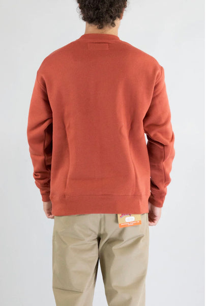 UNIVERSALL OVERALL PRINTED CREW SWEAT BRICK