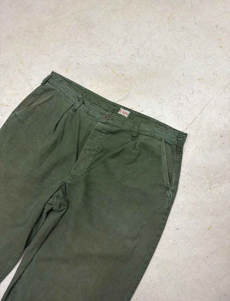 VINTAGE SWEDISH ARMY WORK PANTS W36