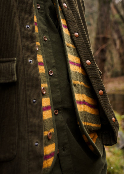 GIACCA TASCHE GRANDI ORTLES STAMPA PLACCATA