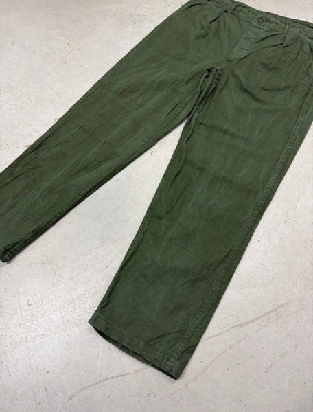 VINTAGE SWEDISH ARMY WORK PANTS W36