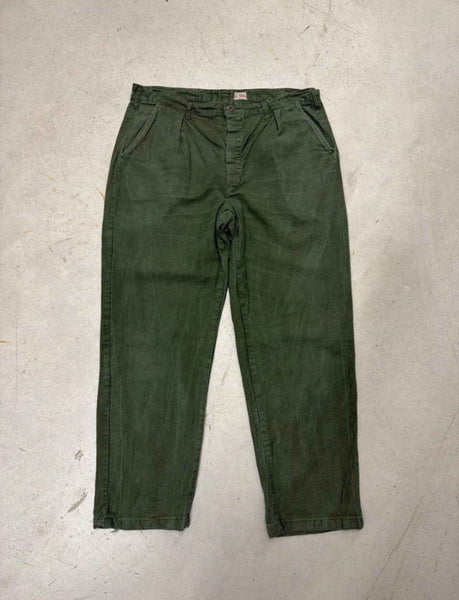 VINTAGE SWEDISH ARMY WORK PANTS W36