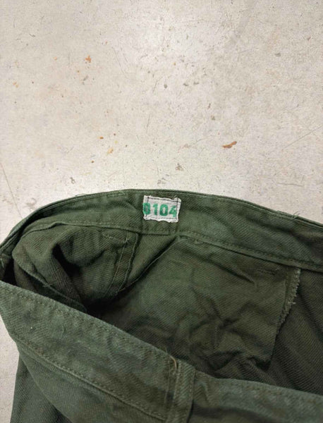 VINTAGE SWEDISH ARMY WORK PANTS W36