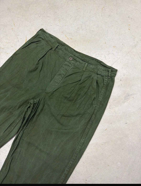 VINTAGE SWEDISH ARMY WORK PANTS W36