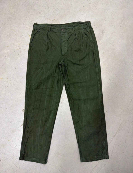 VINTAGE SWEDISH ARMY WORK PANTS W36