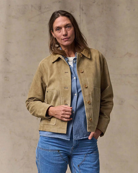 WOMEN'S SHORT SUEDE BARN JACKET